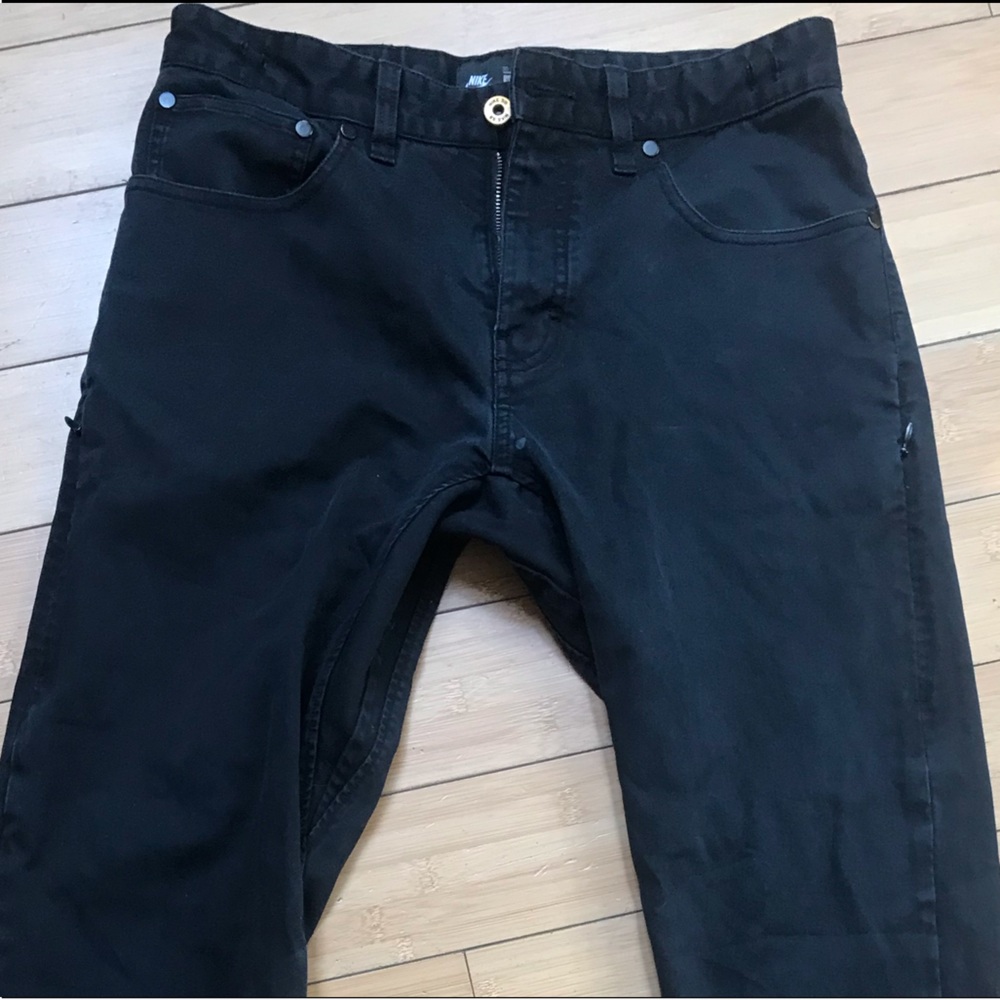 Black Nike SB Nylon Chinos